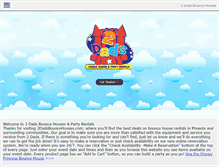 Tablet Screenshot of 2dadsbouncehouses.com